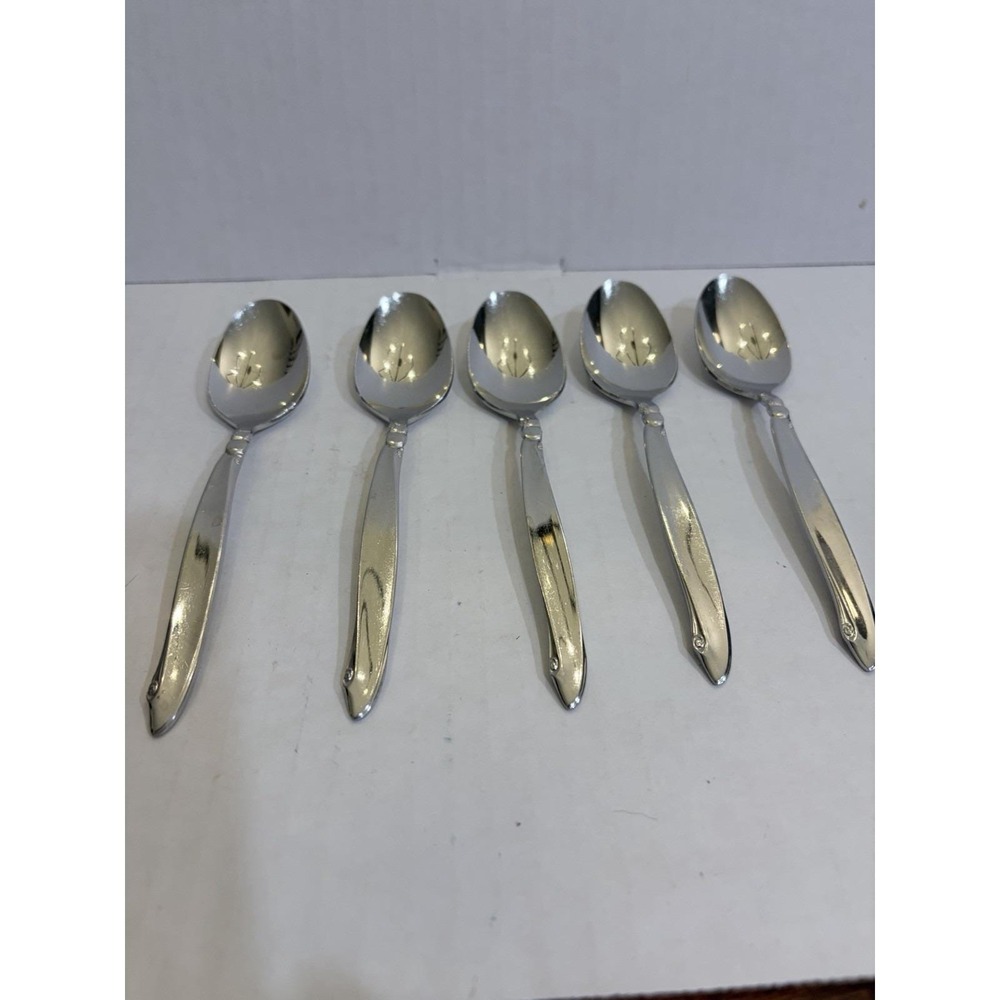 Set of 5 Oneida Shoreline Glossy Stainless Wm A Rogers Premier